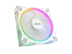 Front. ASUS - ASUS Prime MR120 ARGB Fan - White, 28mm Frame, PWM, 20 ARGB LEDs, Aura Sync - white.