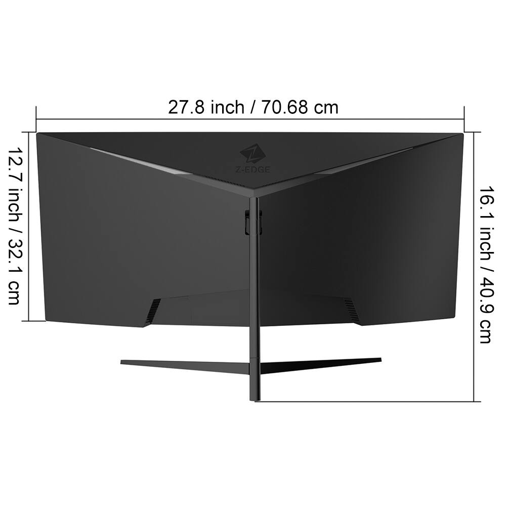 12.7 inch / 32.1 cm  
27.8 inch / 70.68 cm  
16.1 inch / 40.9 cm  
Z-EDGE