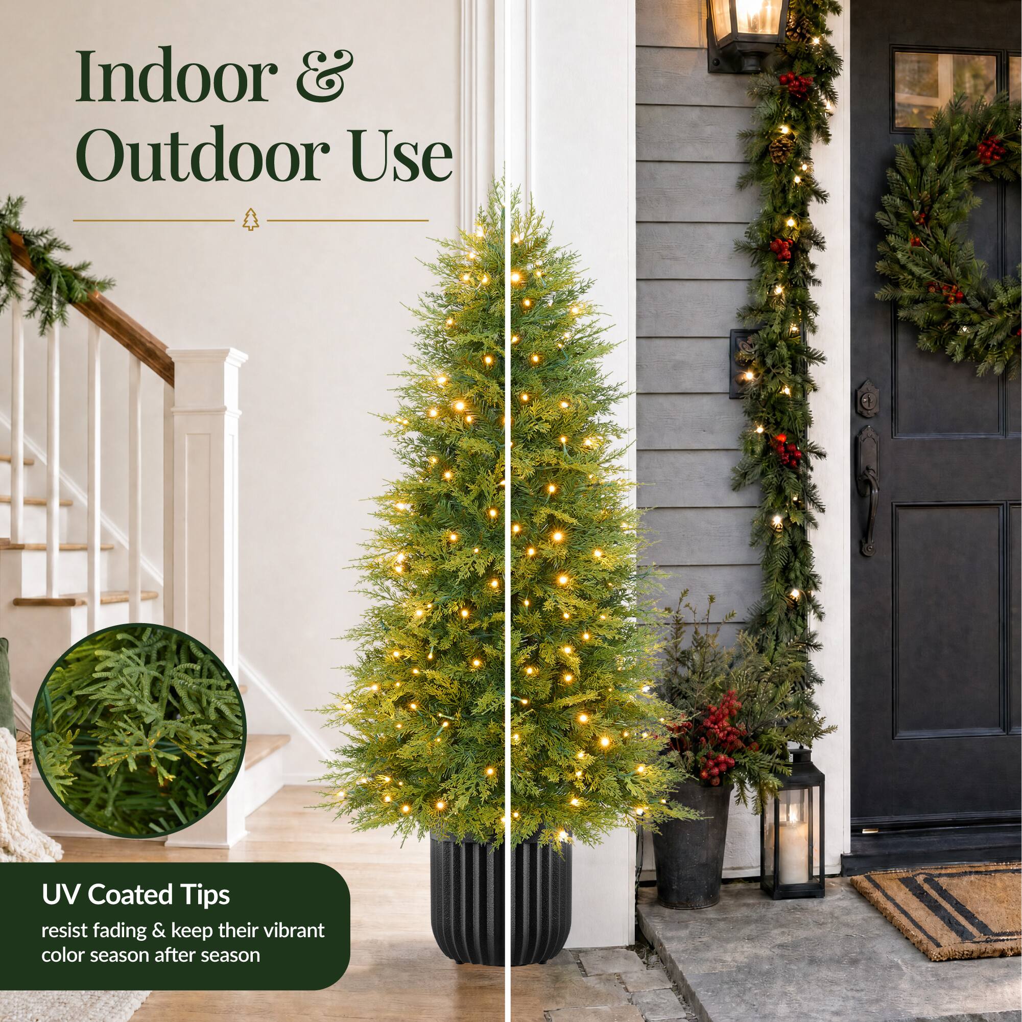 Indoor & Outdoor Use

UV Coated Tips resist fading & keep their vibrant color season after season