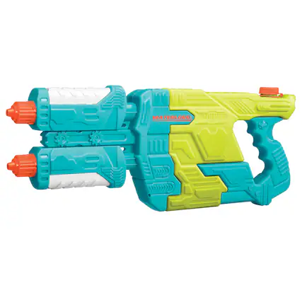 Front. Buzz Bee Toys - Buzz Bee Toys - Waterlord Double-Barrel Water Blaster Outdoor Water Toy, Ages 6+.