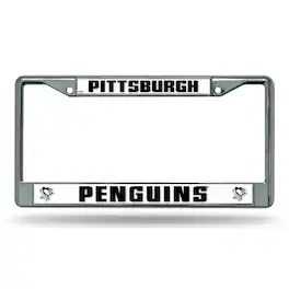 Rico Industries - Pittsburgh Penguins Chrome Metal License Plate Frame - Multi
