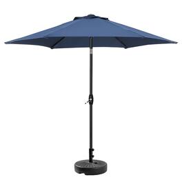 Ainfox - 9ft Patio Umbrella With Round umbrella base - Coffee