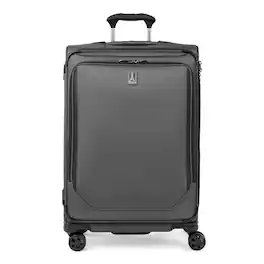 Travelpro - Crew Classic Lightweight Softside Expandable 25" Checked Spinner - Titanium Grey