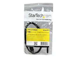 Startech - 3' USB Male/Micro USB Male Cable With Mobile Charge Sync, Black - Black