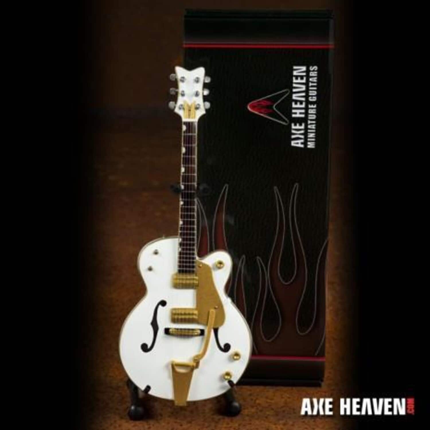 Brian Setzer - Axe Heaven Brian Setzer Gretsch White Falcon Hollow Body Mini Guitar Replica Collectible BS-091 - Multicolor
