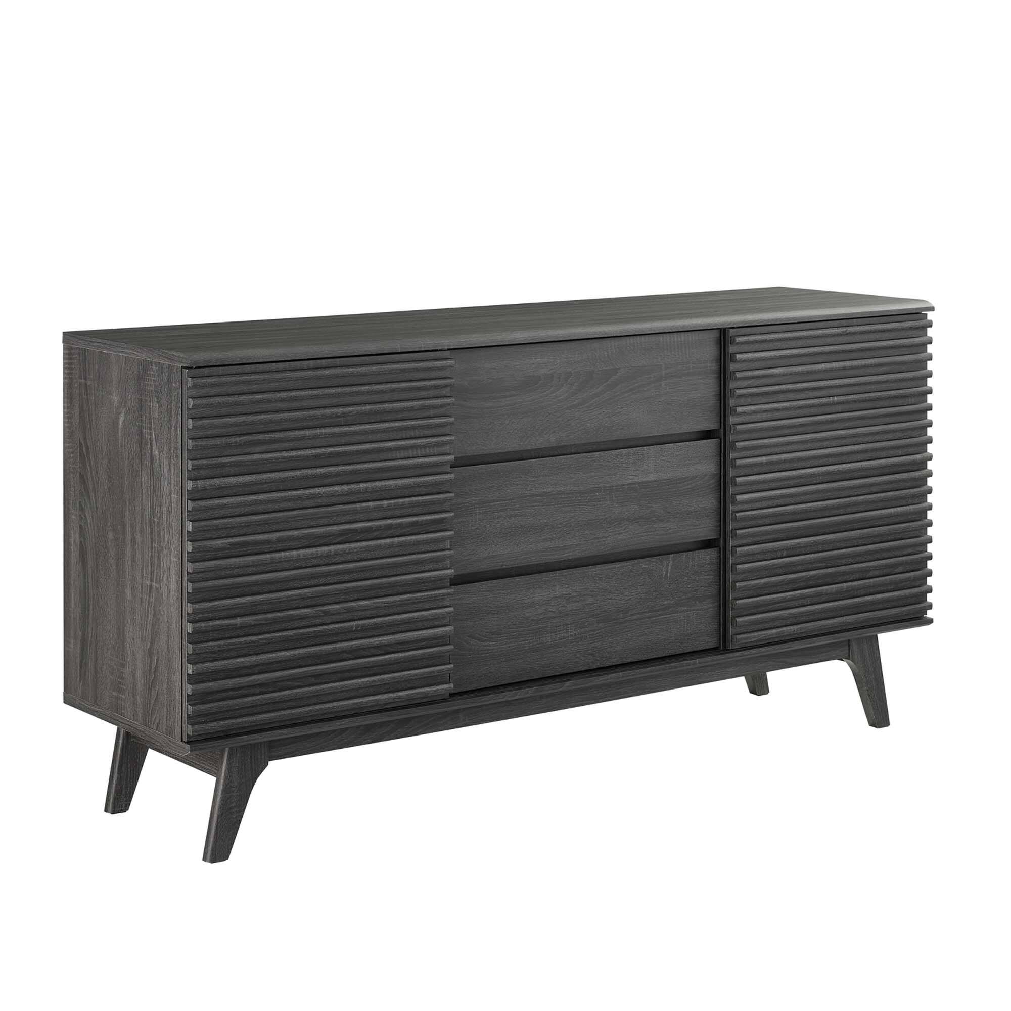 Angle. Modway - Render 63" Sideboard Buffet Table or TV Stand by Modway - Charcoal.