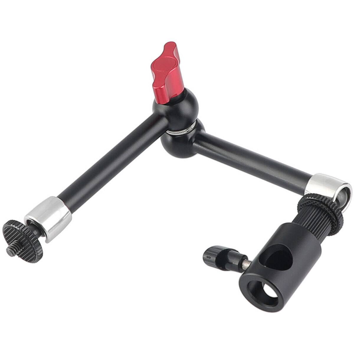 Alt View 2. CAMVATE - CAMVATE 11" Articulating Magic Arm with 1/4" Thread Screw Mount & Light Stand Head Adapter, Red Knob.