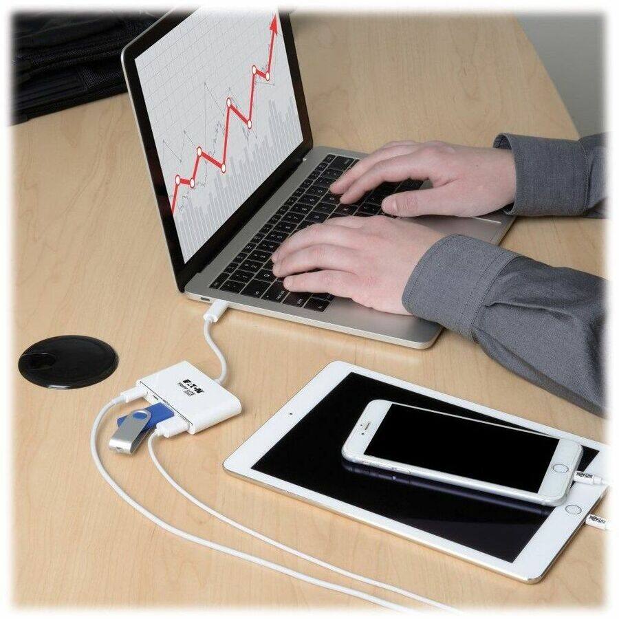 Eaton Tripp Lite Series 4 Port USB C Hub, USB 3.x (5Gbps), 2x USB A, 2x ...