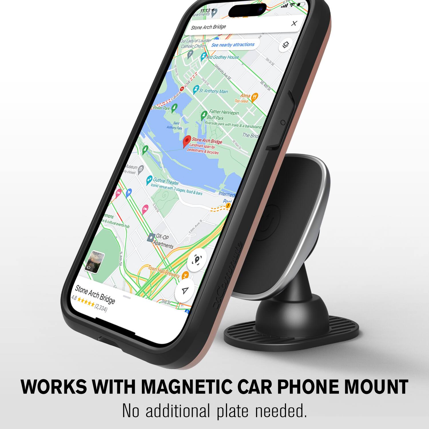 Stone Arch Bridge
Stone Arch Bridge (2,334)
Guthrie Theater
OX-OP Apartments
WORKS WITH MAGNETIC CAR PHONE MOUNT
No additional plate needed.