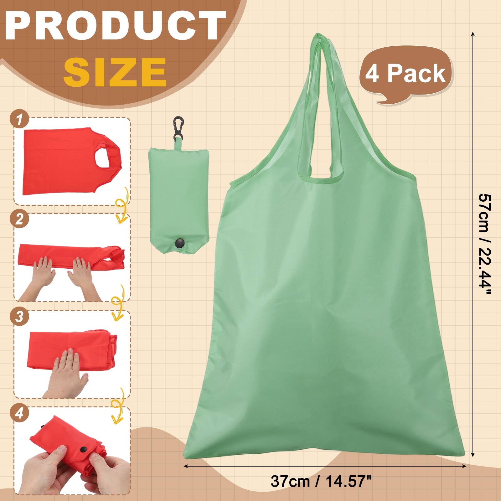 PRODUCT SIZE

4 Pack

1. 57cm / 22.44"
2. 37cm / 14.57"