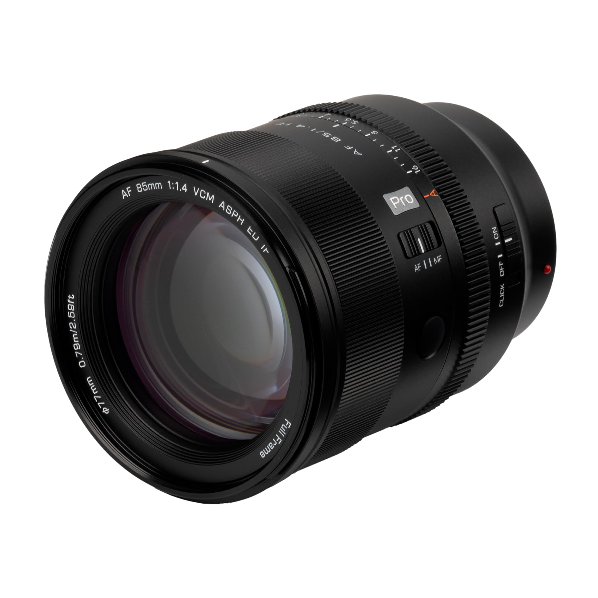 FE 5.6 85/1.4 8 11 AF 16 AF 85mm 1:1.4 VCM Pro ASPH U3 / MF AF f.alw/s.salf mm 77mm Full Frame

NO OFF CLICK