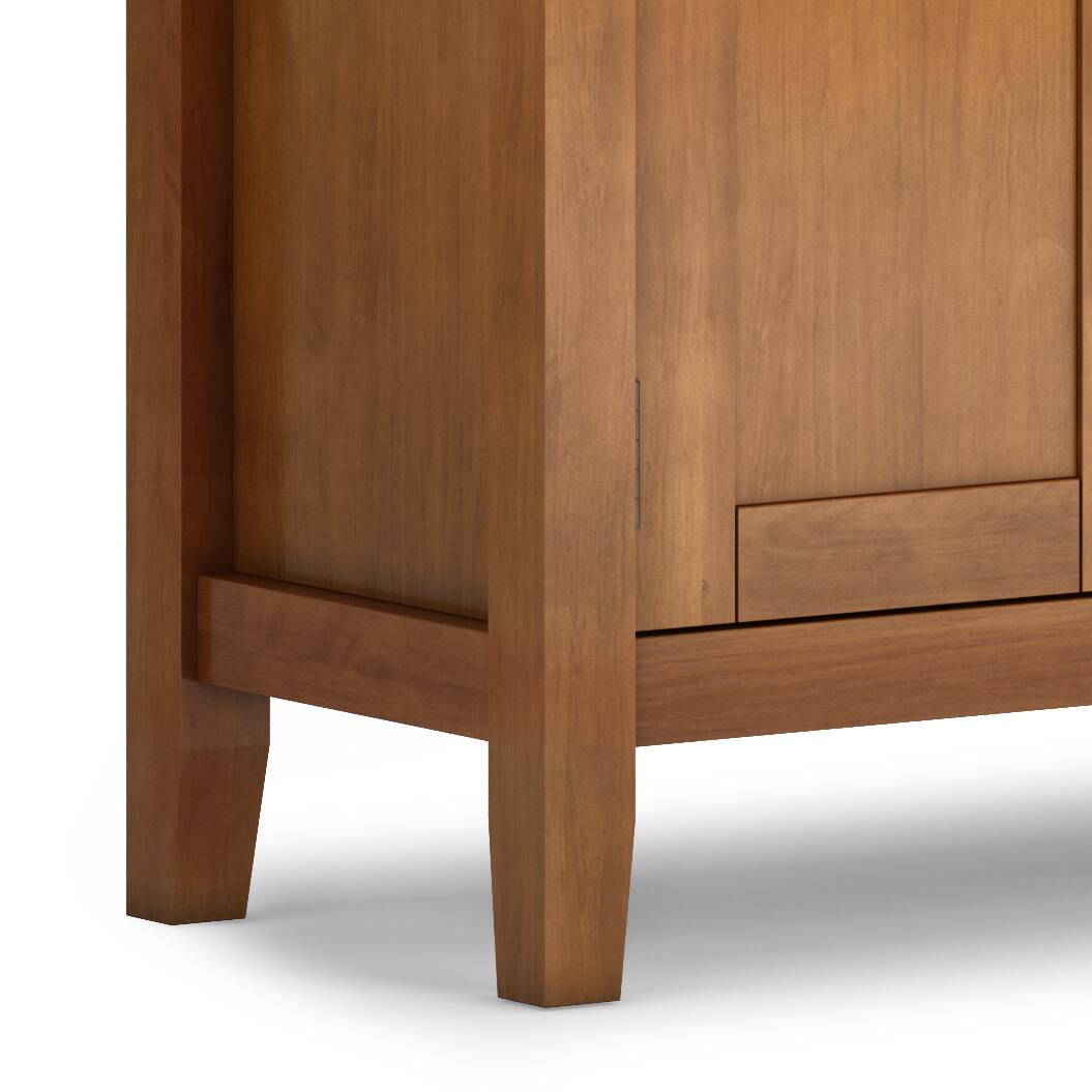 Alt View 2. Simpli Home - Redmond SOLID WOOD 72 inch TV Media Stand in Light Golden Brown For TVs up to 80 inches - Light Golden Brown.