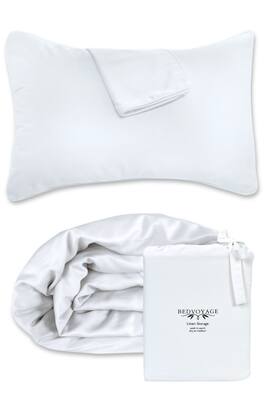 BedVoyage - Luxury 100% viscose from Bamboo Duvet Cover with Shams, 3pc - White