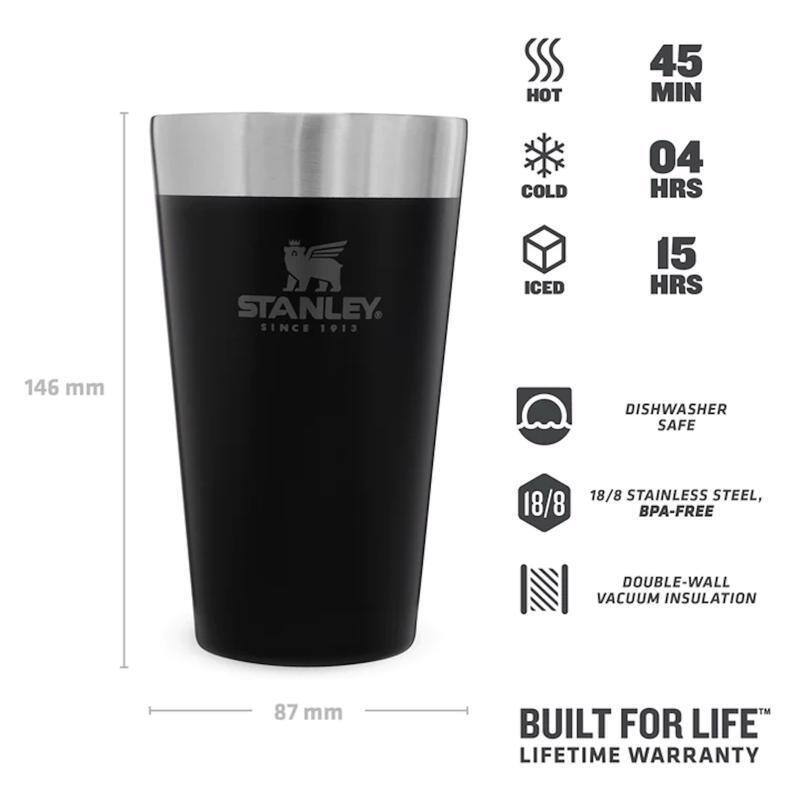 Stanley Adventure 16 oz Insulated Tumbler Matte Black - Best Buy