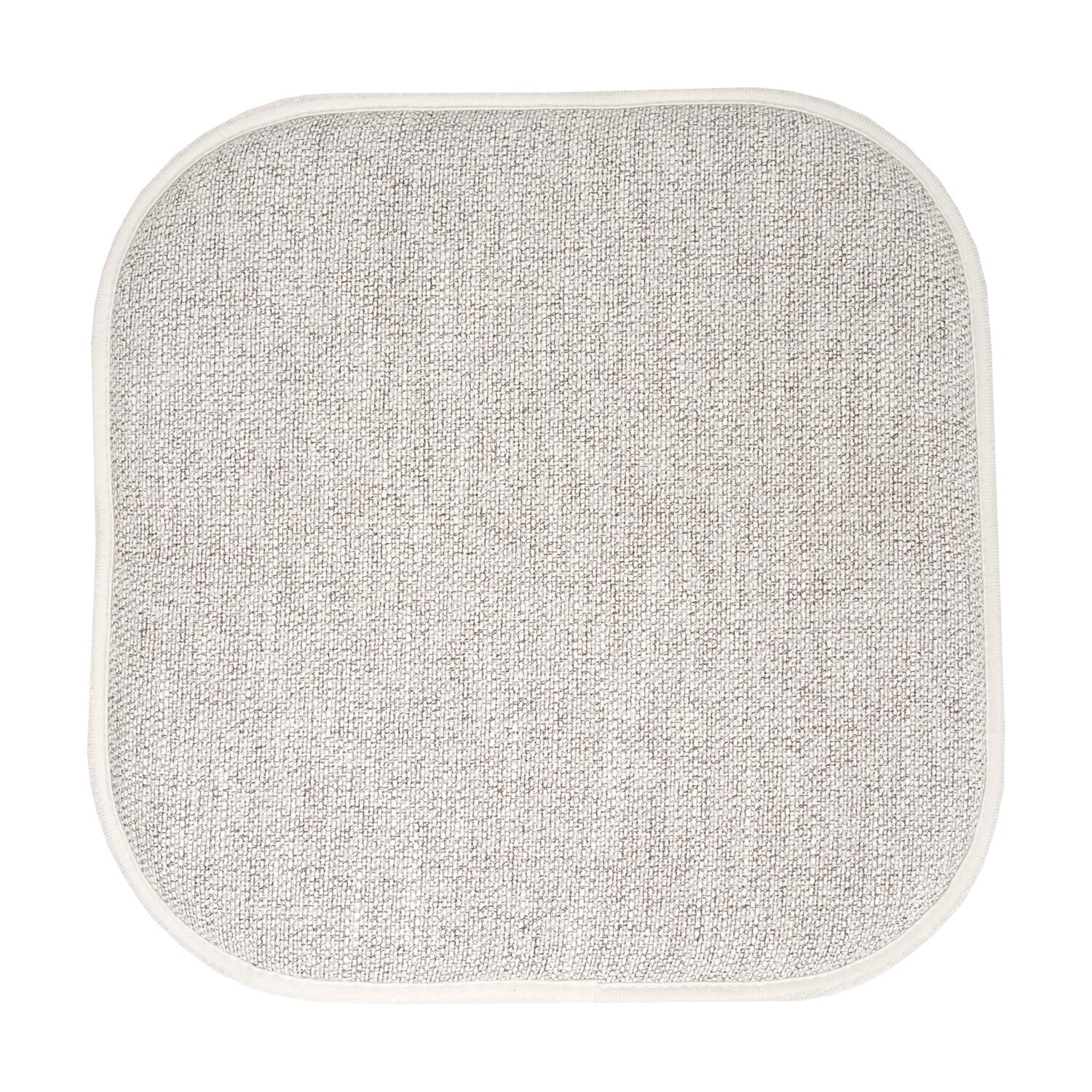 Left. Sweet Home Collection - Alexis Memory Foam No Slip Back 16" x 16" Chair Pad Cushions, 12-Pack - Cream/Brown.