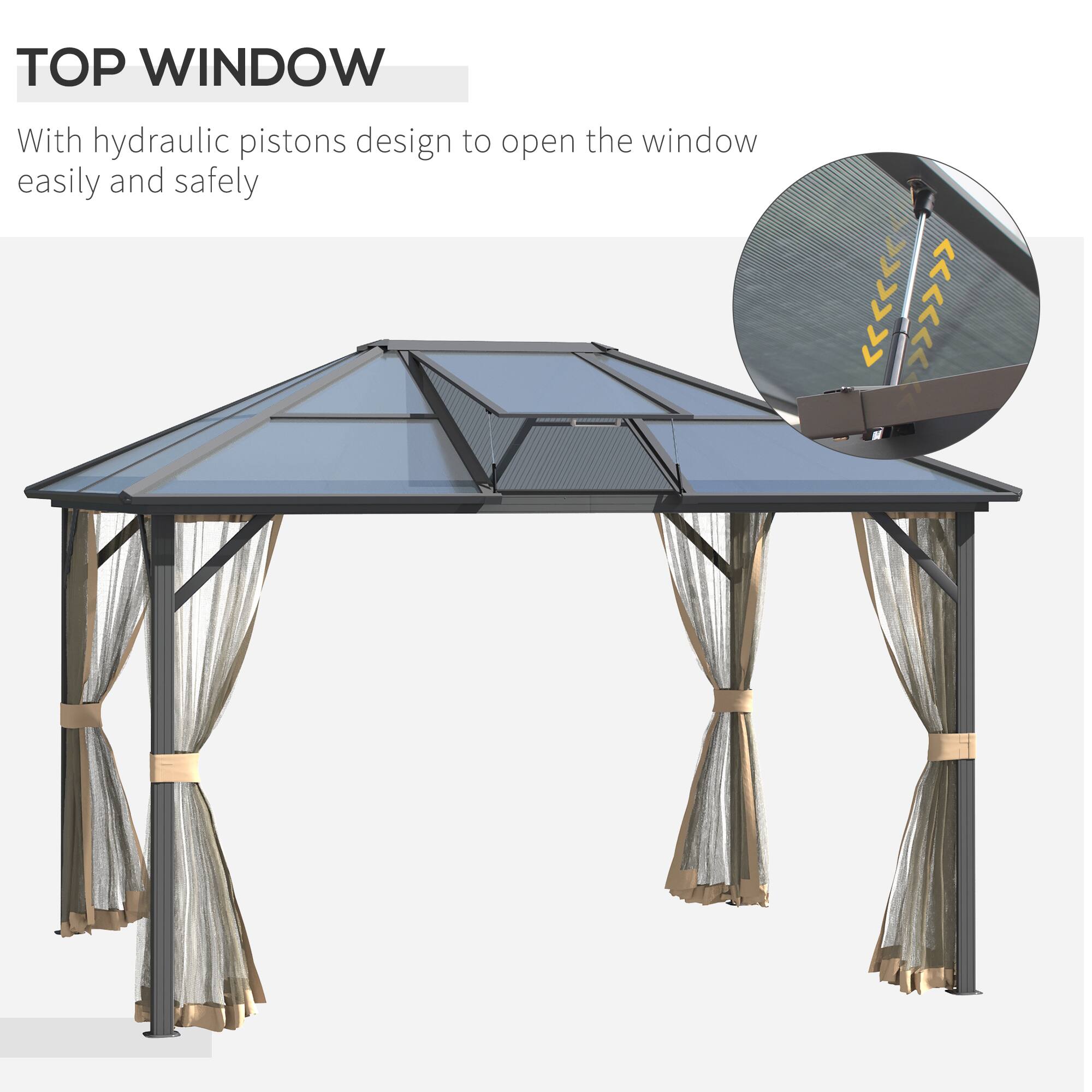 TOP WINDOW

With hydraulic pistons design to open the window easily and safely