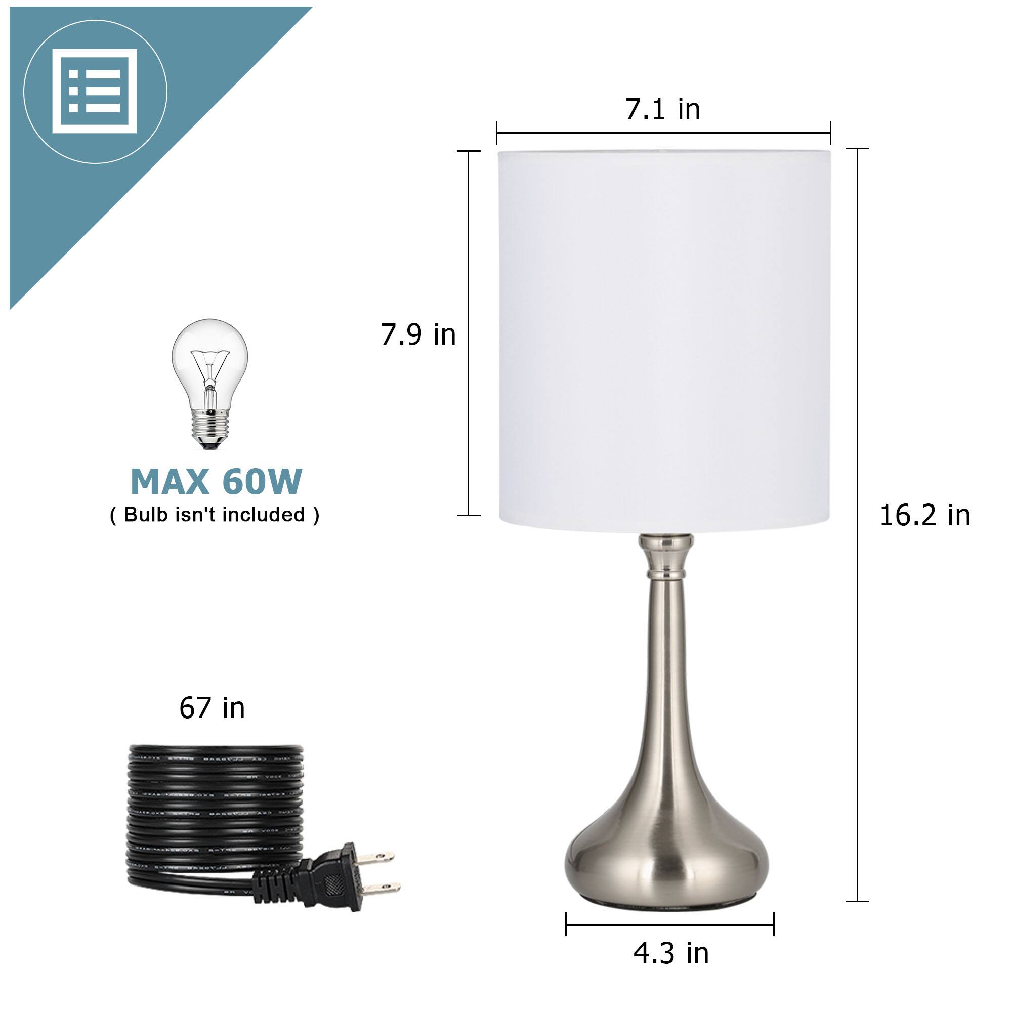 7.1 in  
7.9 in  
MAX 60W (Bulb isn't included)  
16.2 in  
67 in  
4.3 in