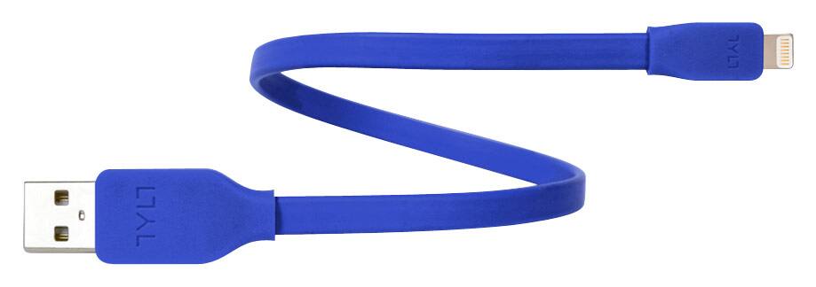 Front. TYLT - SYNCABLE 1' USB-to-Lightning Charge-and-Sync Cable - Blue.