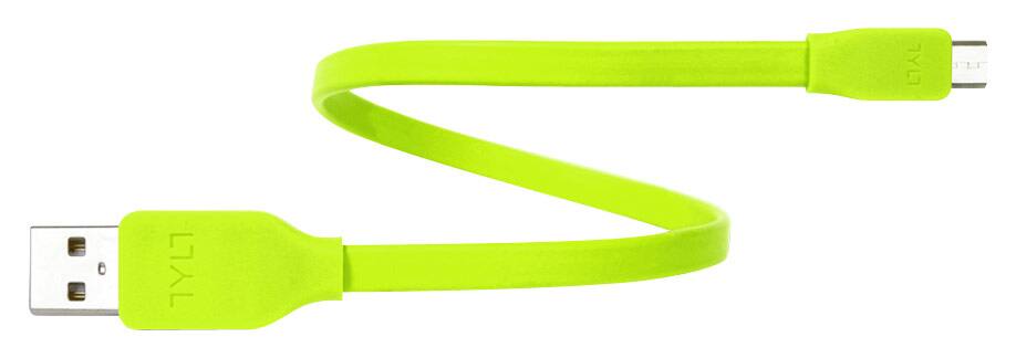 Front. TYLT - SYNCABLE 1' USB-to-Micro USB Charge-and-Sync Cable - Green.