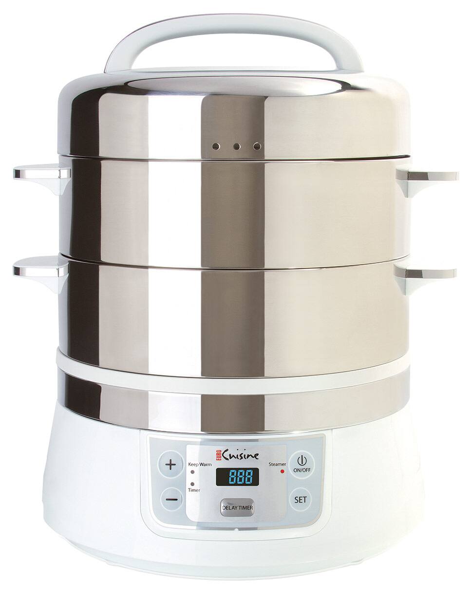 Euro Cuisine - 17-Quart Electric Food Steamer - Stainless Steel