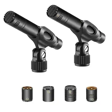 Front. Neewer - 2-Pack Pencil Condenser Microphone Set - with Omni/Cardioid Capsules for Acoustic Instruments.