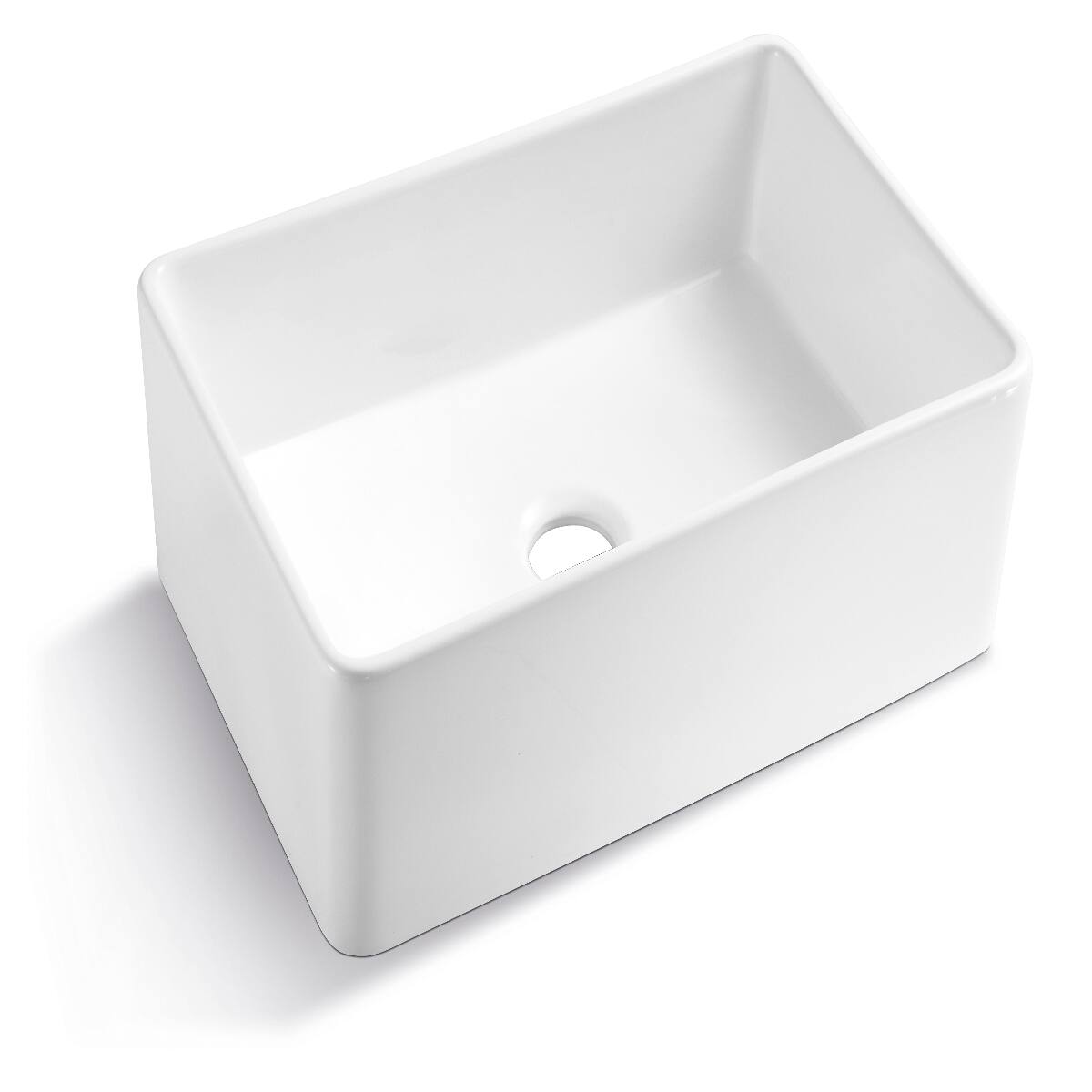 Alt View 4. Ropilly - Ropilly 30 x 20 Inch Ceramic Farmhouse Sink, White Single Bowl Apron Front Kitchen Sink - White.