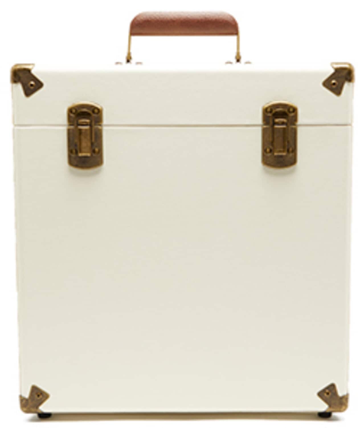 PopMarket - GPO Retro SWB18CT 12" Vinyl Record Case 35 Cnt Capacity Removable Lid - Cream / Tan - VINYL ACCESSORIES - White