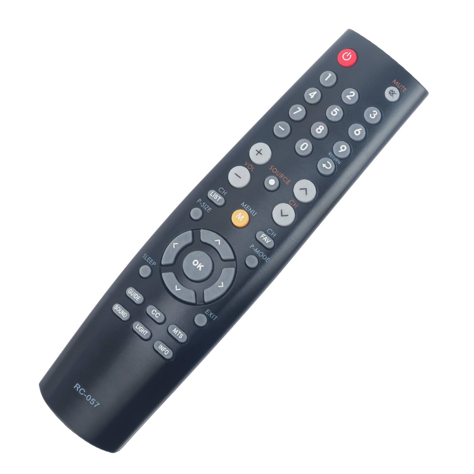 G 1 4 2 7 5 3 - 8 6 + 0 9 RETURN VOL - SOURCE LIST CH > P-SIZE MENU CH M L CH > FAV > SLEEP SL P-MODE OK L > GUIDE SOUND CC EXIT LIGHT MTS INFO x MUTE RC-057