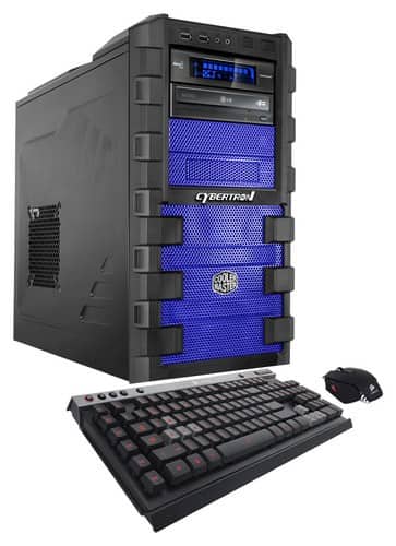 Front. CybertronPC - Hyper-2X970 Desktop - Intel Core i7 - 32GB Memory - 2TB Hard Drive + 128GB Solid State Drive - Blue.