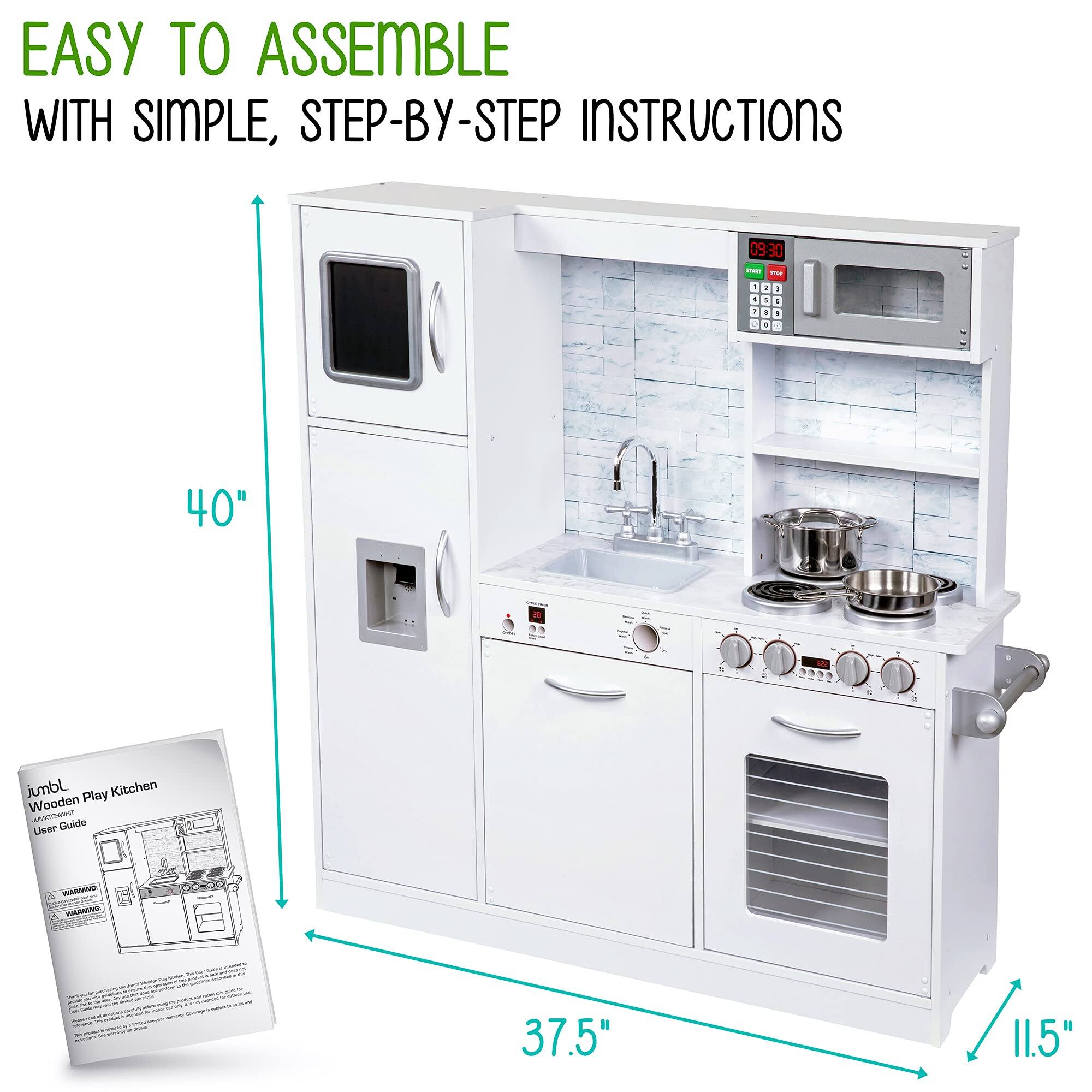 EASY TO ASSEMBLE WITH SIMPLE, STEP-BY-STEP INSTRUCTIONS

09:30

37.5"

11.5"

Jomii Play Kitchen Wooden User Guide