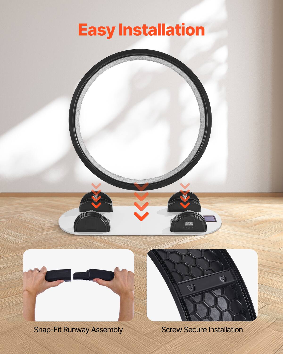 Easy Installation

Snap-Fit Runway Assembly

Screw Secure Installation