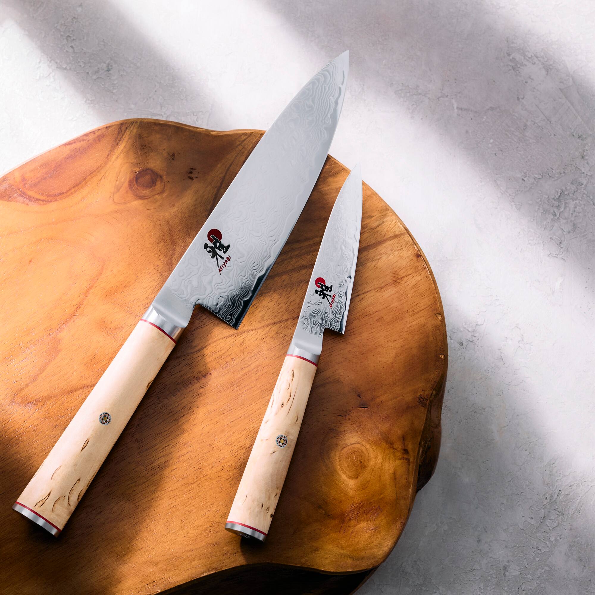 Alt View 2. Miyabi - MIYABI Birchwood 2-pc Knife Set - Brown.