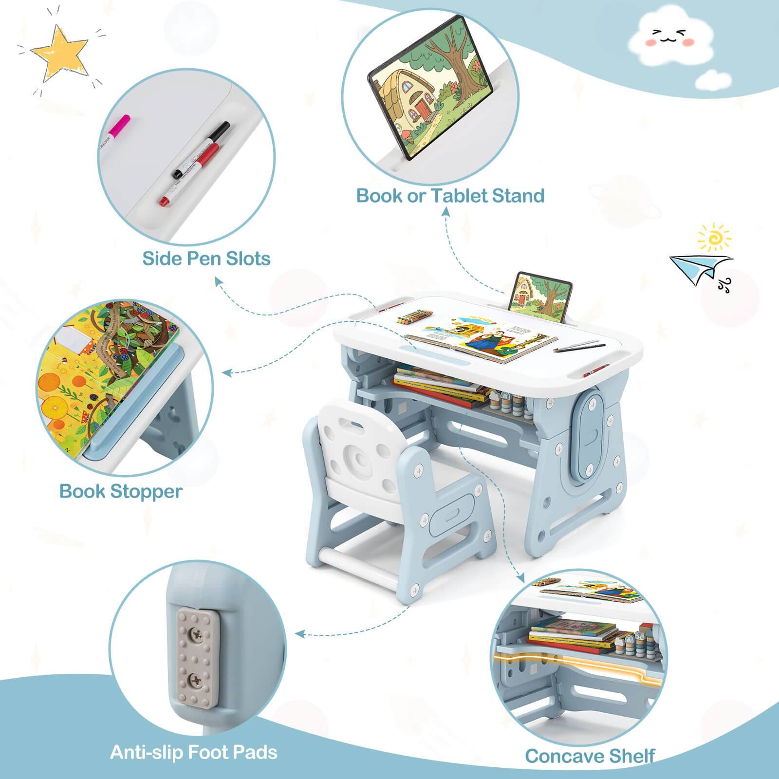 - Book or Tablet Stand
- Side Pen Slots
- Book Stopper
- Anti-slip Foot Pads
- Concave Shelf