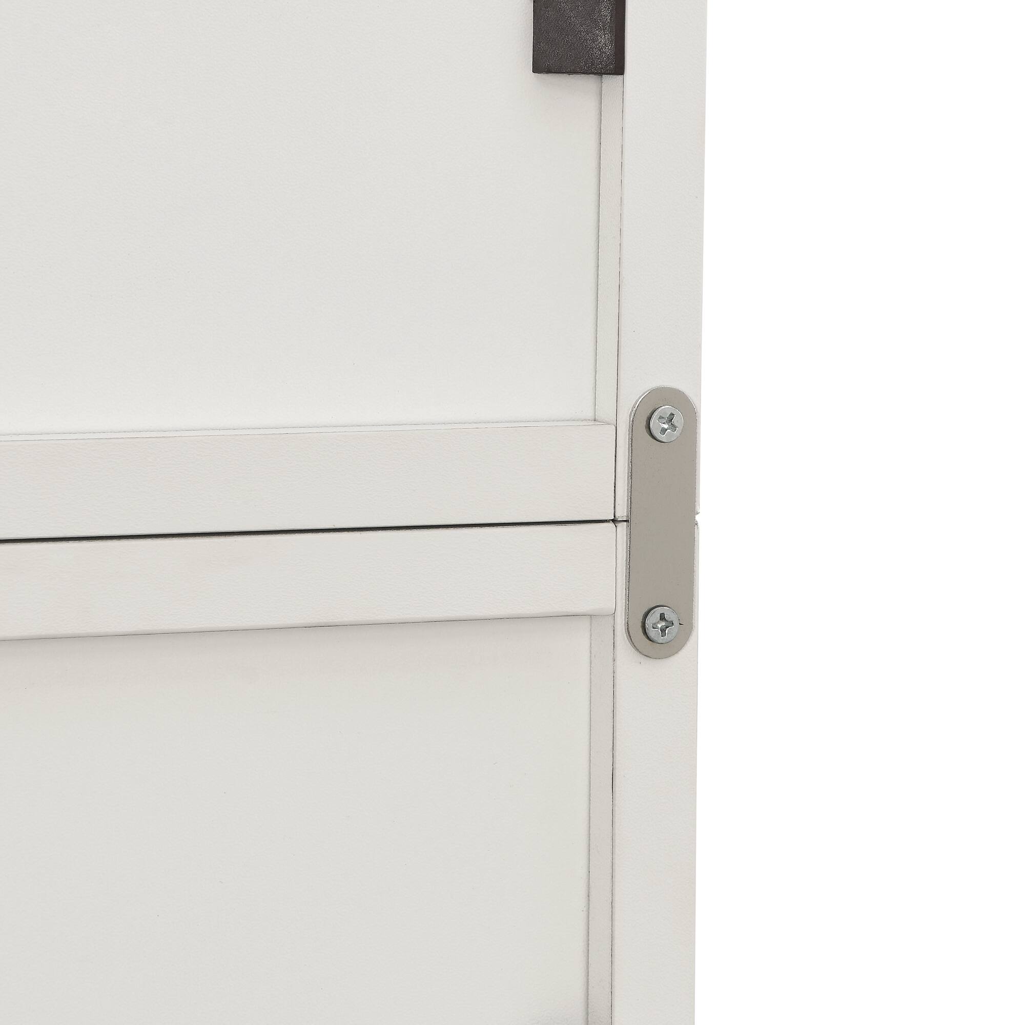 Back. Dexmalle - Dexmalle-8-Tier Slim Media Tower Rack with Adjustable Shelves,CD DVD Storage Cabinet -White - White.