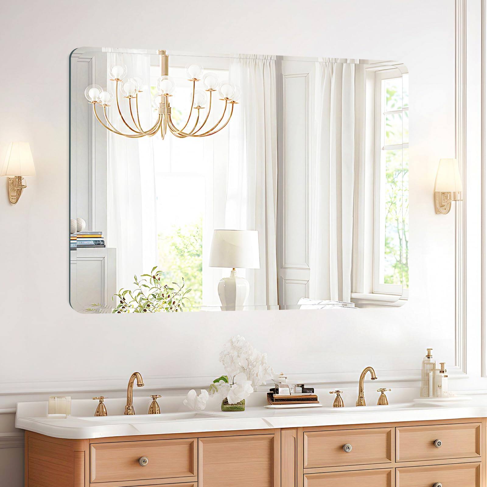 Frameless Rounded Rectangle Mirror-12x16in