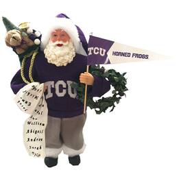 Santa's Workshop - TCU Horned Frogs 12" Proud Santa - Purple