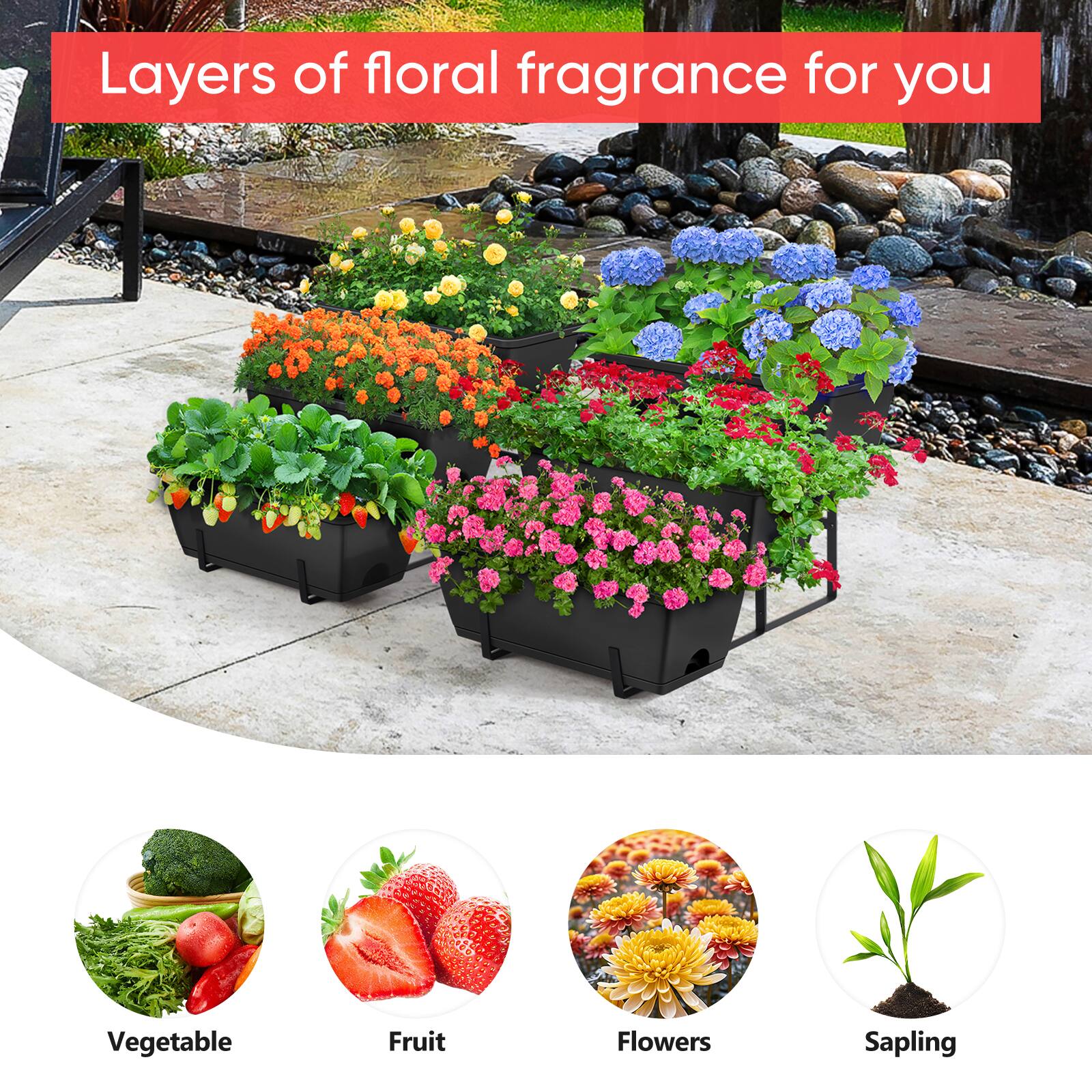 Layers of floral fragrance for you

Vegetable  
Fruit  
Flowers  
Sapling