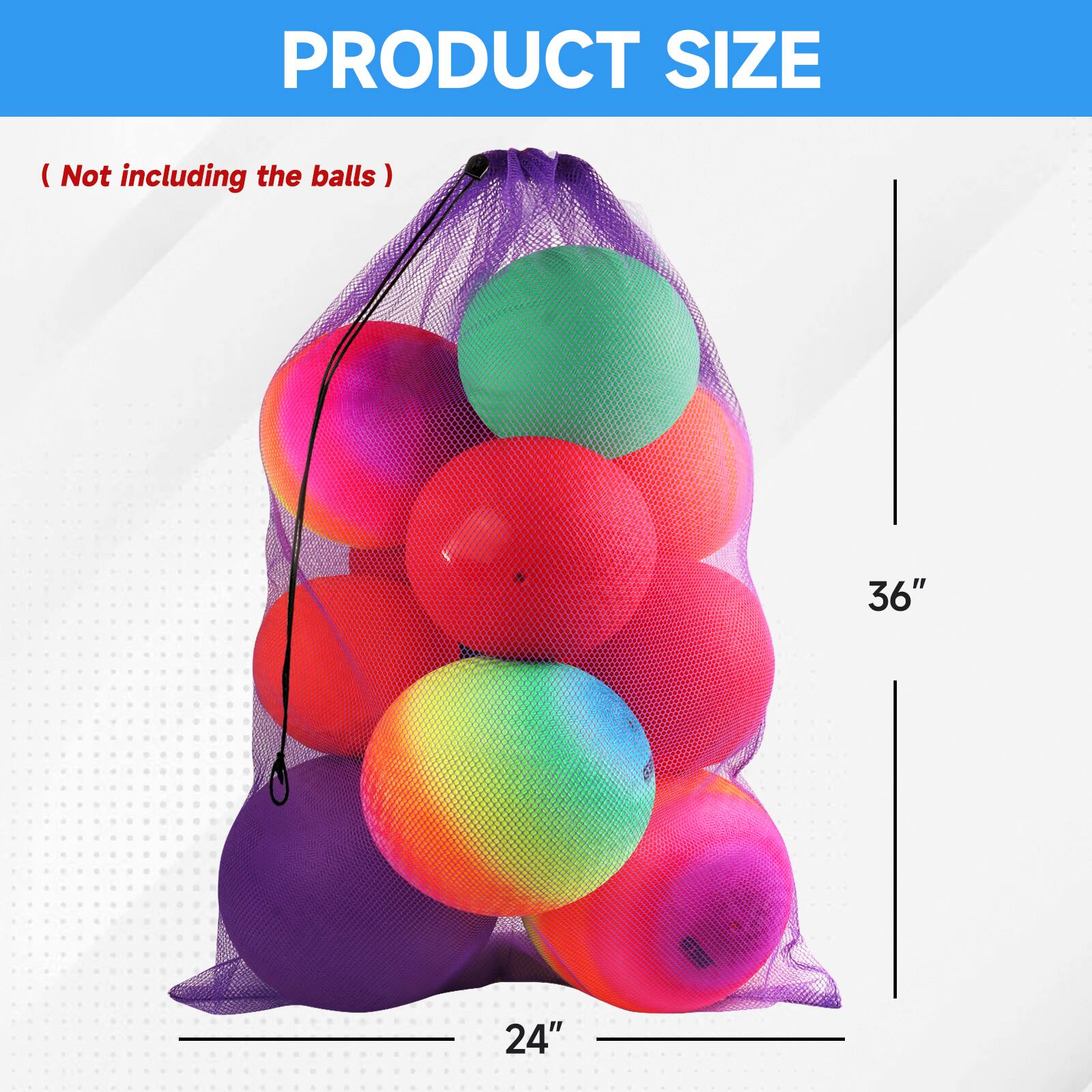PRODUCT SIZE (Not including the balls) 36" 24"
