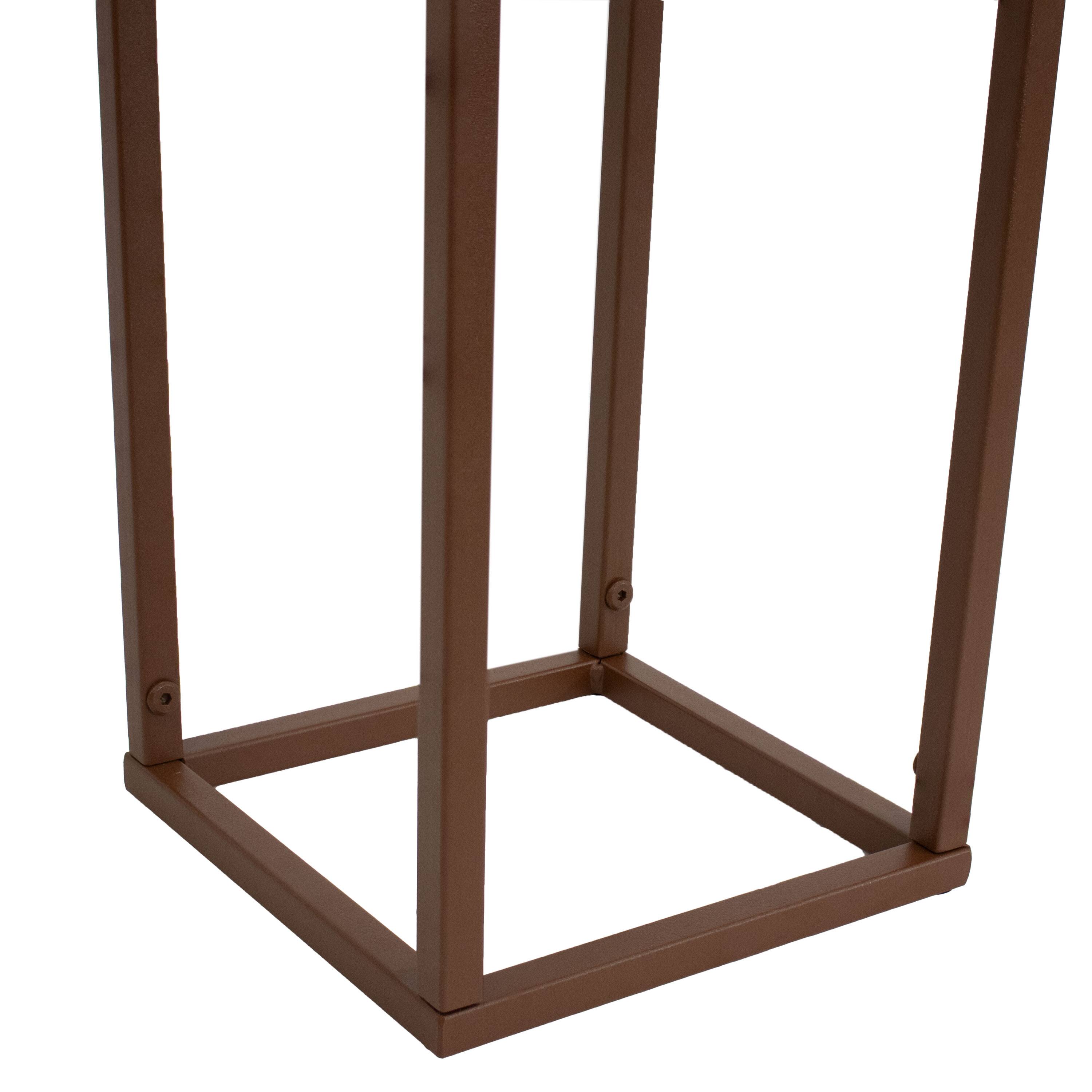 Alt View 10. Sunnydaze - Modern Simplicity Outdoor Elevated Planter - 2-Pack - Brown.