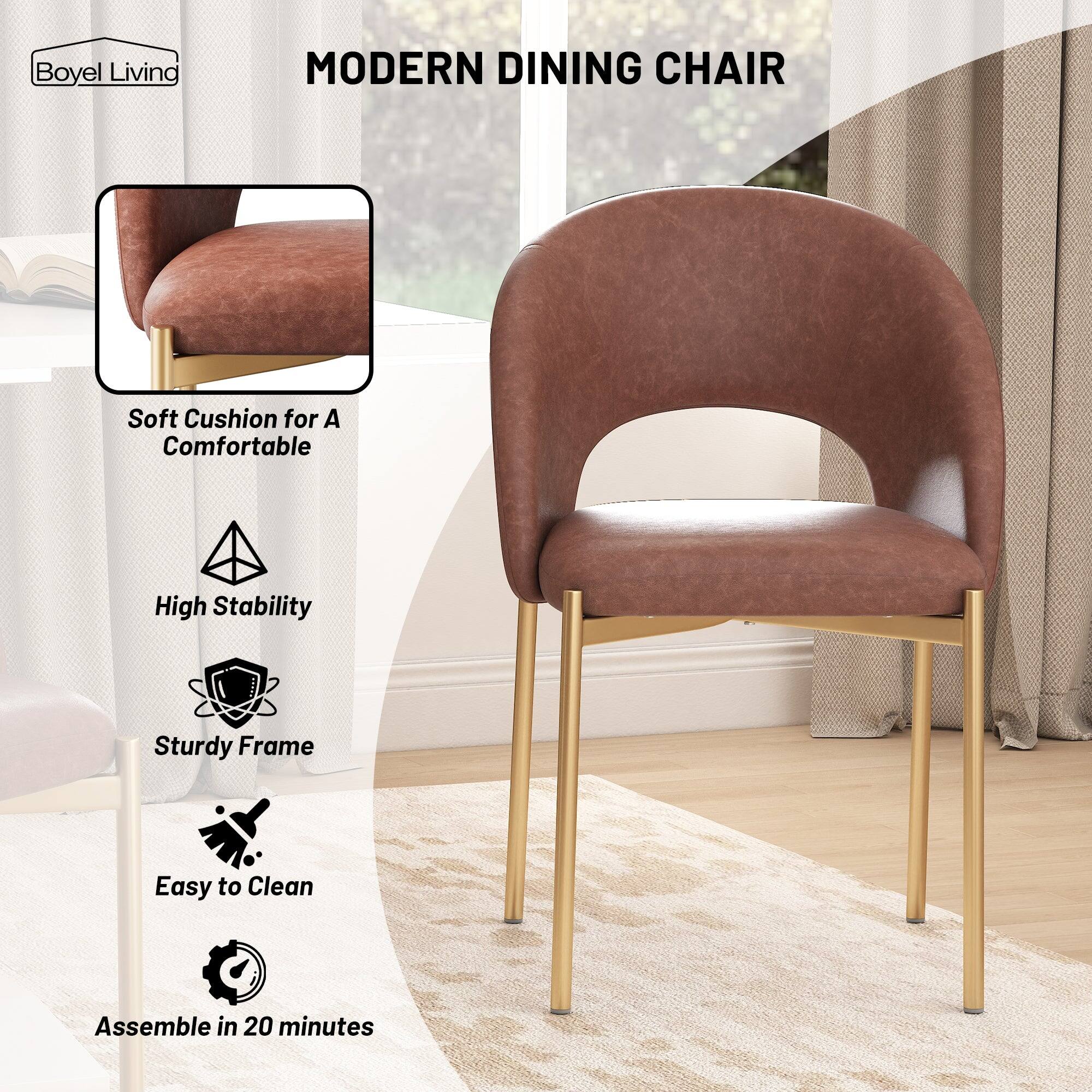 Boyle Living  
MODERN DINING CHAIR  

- Soft Cushion for A Comfortable  
- High Stability  
- Sturdy Frame  
- Easy to Clean  
- Assemble in 20 minutes
