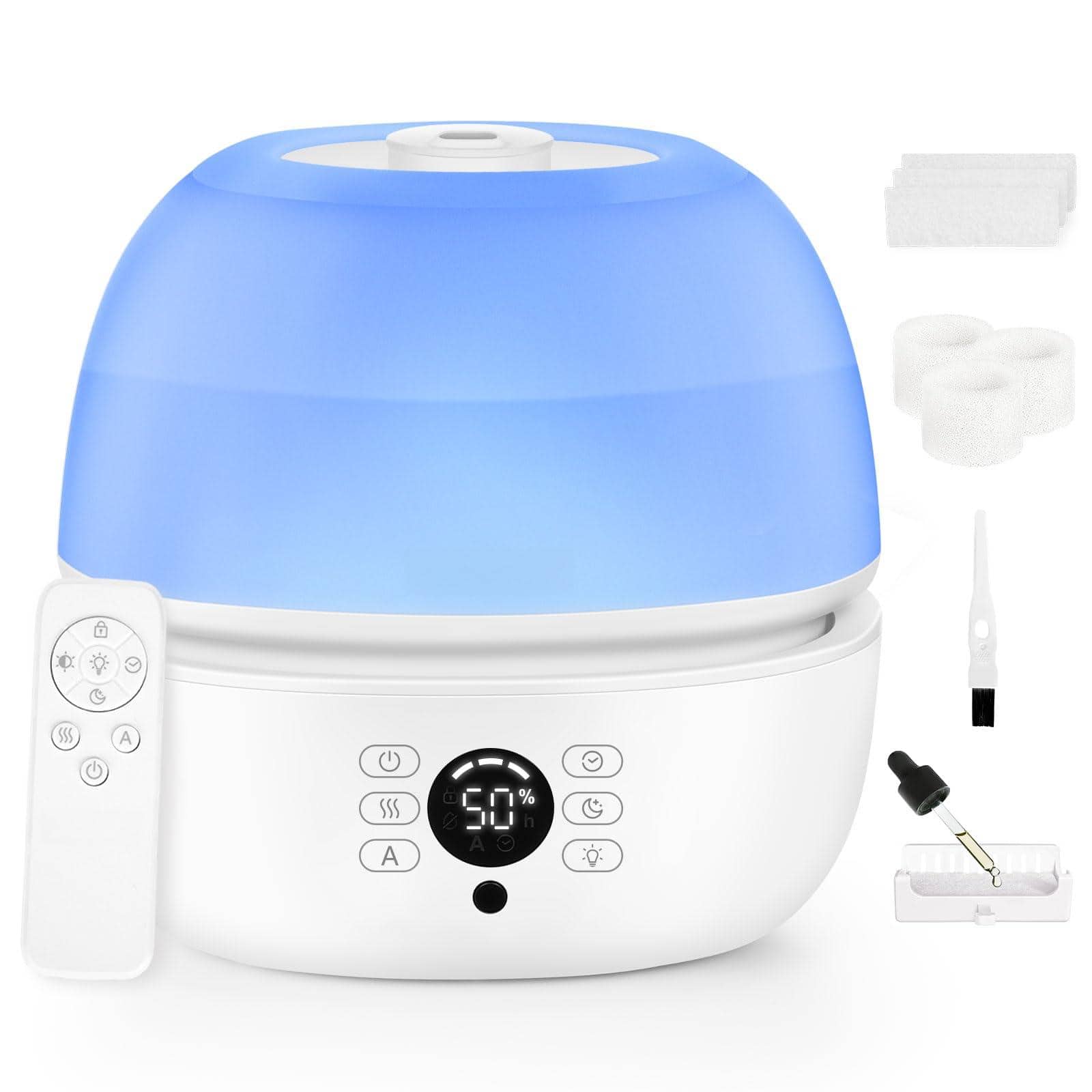 PARKER SLATER - Diffuser with Cool Mist, Quiet Operation, Large Capacity - Fill Humidifiers Bedroom