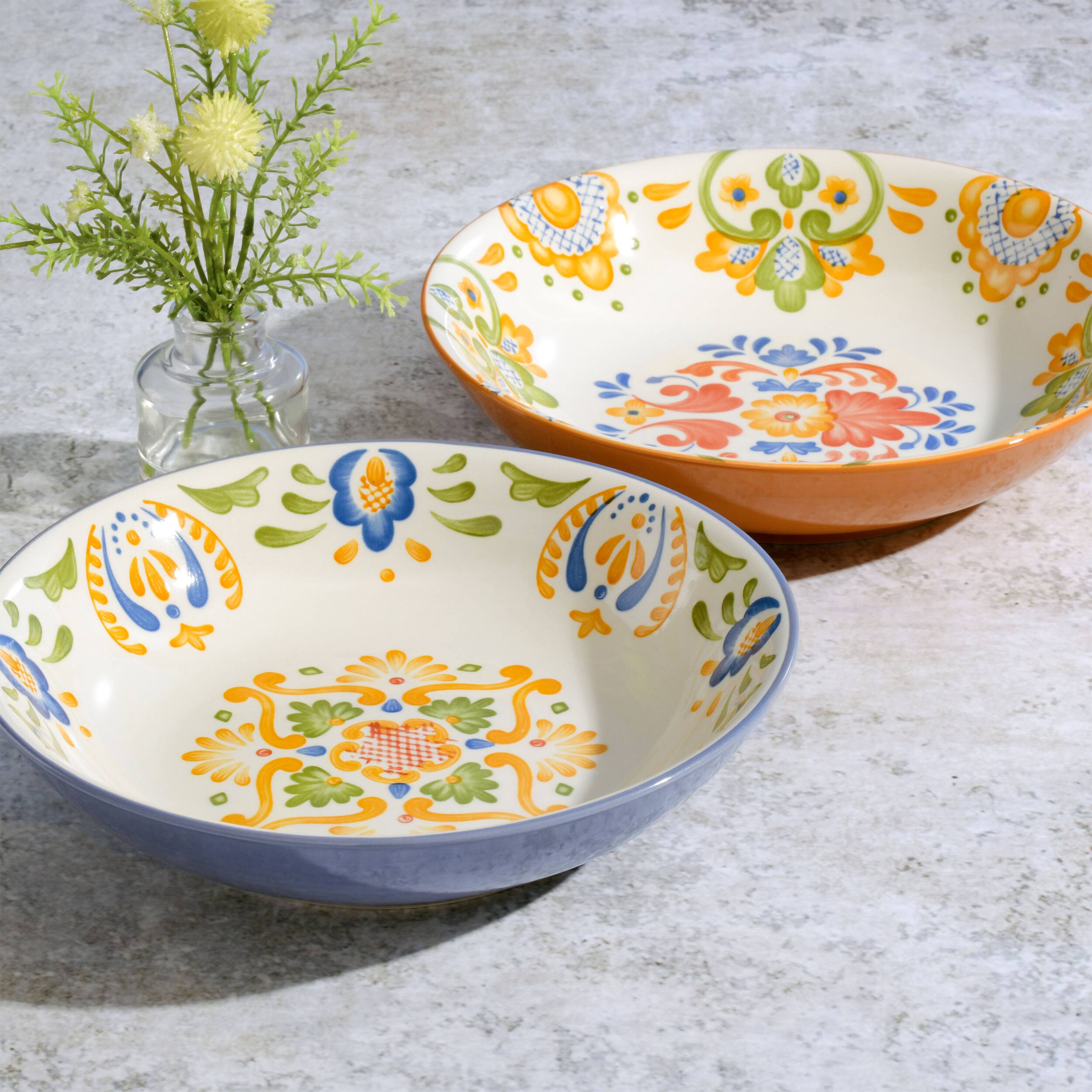 Alt View 8. Gibson - Laurie Gates Tierra 2 Piece Round Stoneware Dinner Bowl Set in Assorted Designs - Assorted.