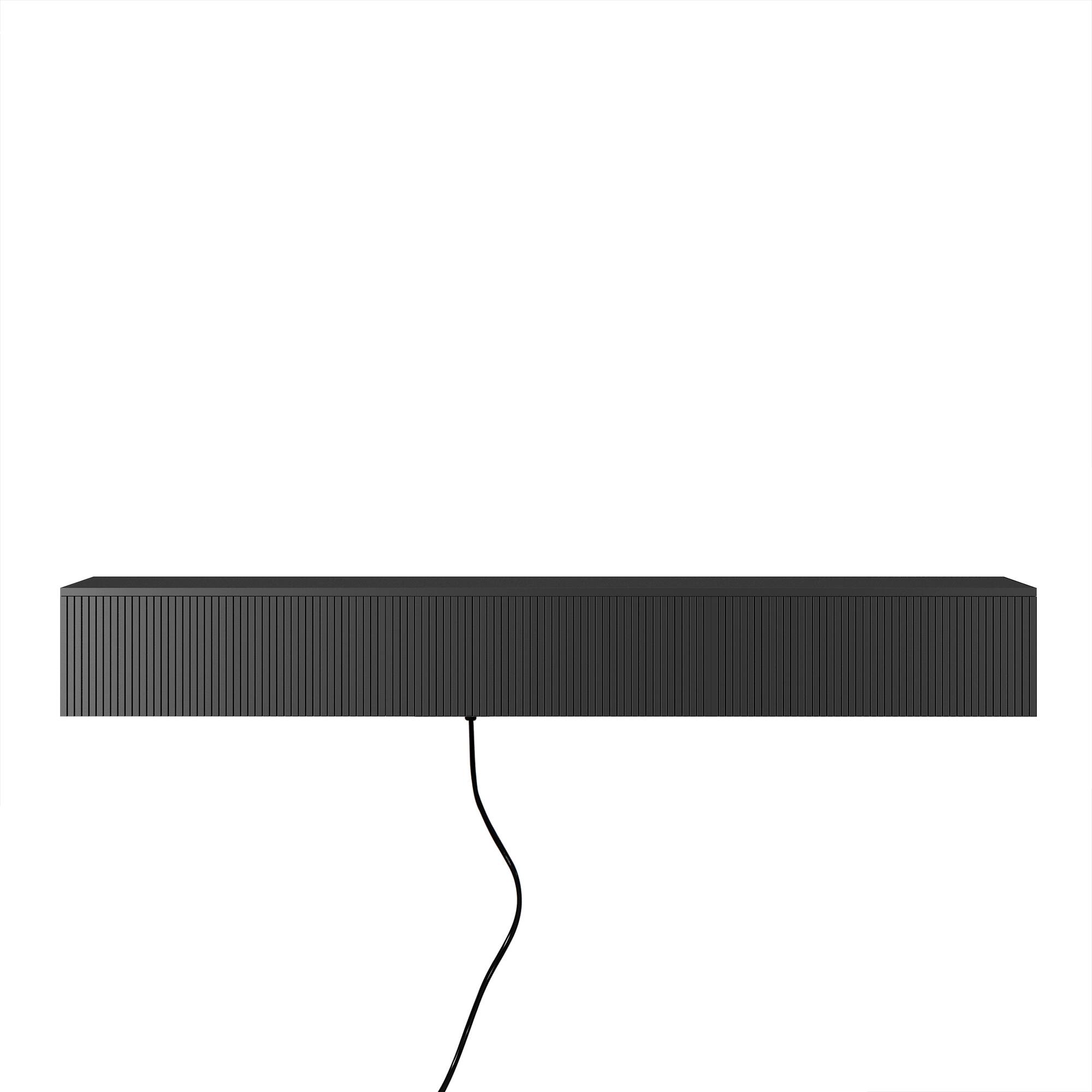 Angle. APRILSOUL - Floating TV Stand Wall Mounted with 16 Color LEDs 69Inch Modern TV Stand Floating TV Cabinet Entertainment Center Black - Black.