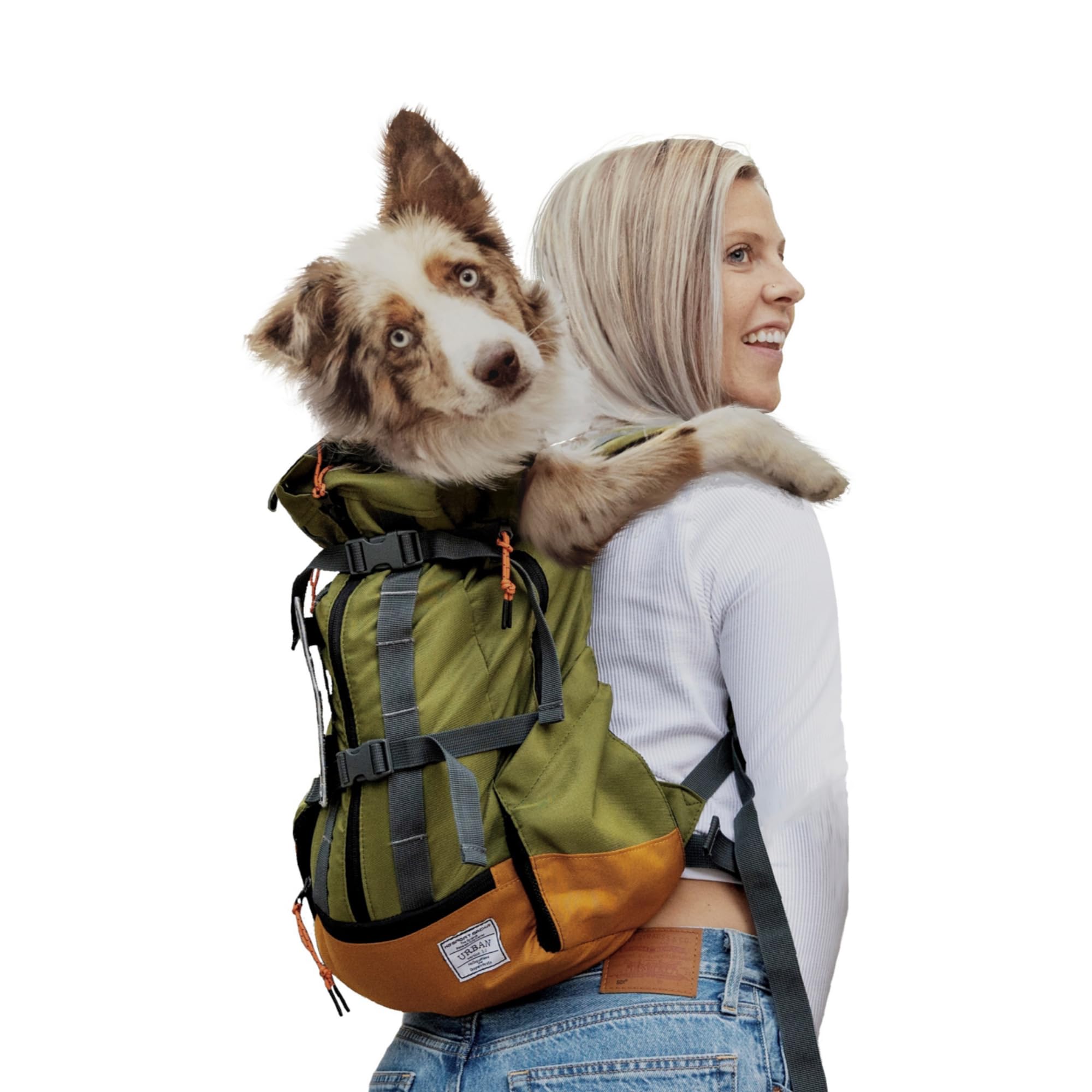Front. Live At Space - Urban 3 - Large Leafy Ideal For Dogs With 20-22" Length Dual-use Backpack-style Carrier Everyday Pack.