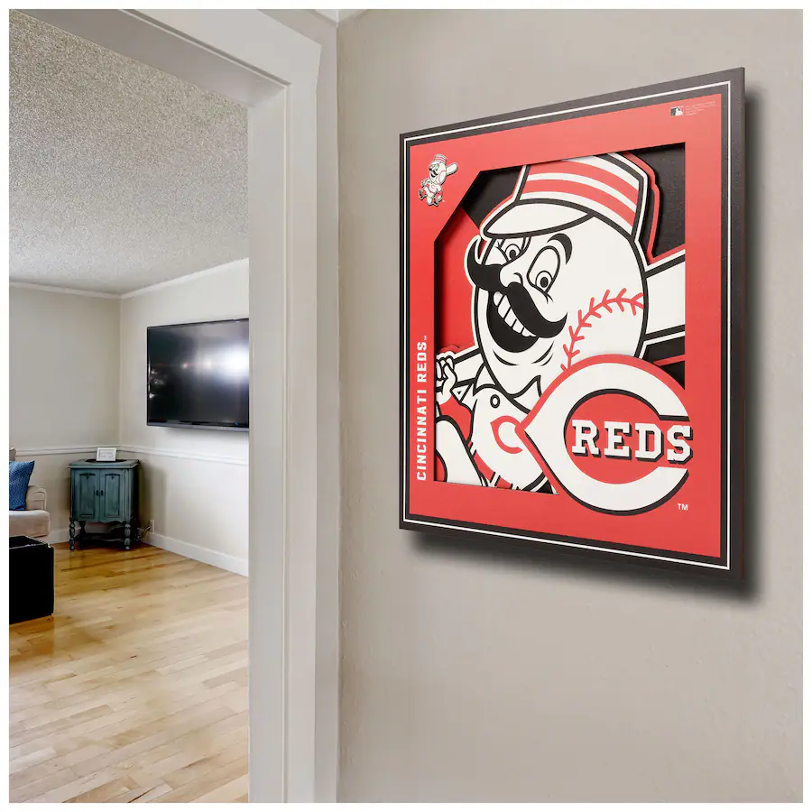 Cincinnati Reds 3d File YouTheFan Cincinnati Reds 12'' x 12'' 3D Logo Wall Art Multicolor ...