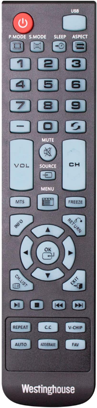 Remote Control. Westinghouse - 32" Class LED HD TV.