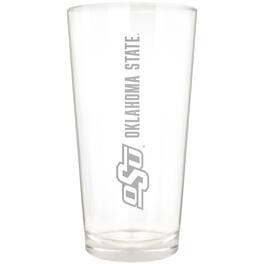 Great American Products - Oklahoma State Cowboys Etched 16oz. Vertical Rally Cry Pint Glass - Multicolor