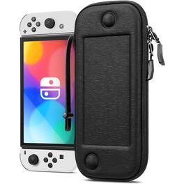 Kitcheniva - Hard Shell Travel Case For Nintendo Switch OLED 2021 And Switch 2017 - Black