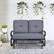 Alt View 3. Costway - Glider Outdoor Patio Rocking Bench Loveseat Cushioned Seat Steel Frame - Grey.
