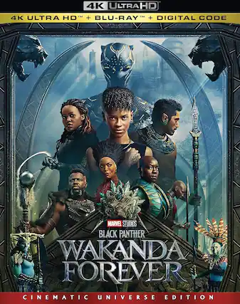 Front. Black Panther: Wakanda Forever - 4K Blu-Ray.